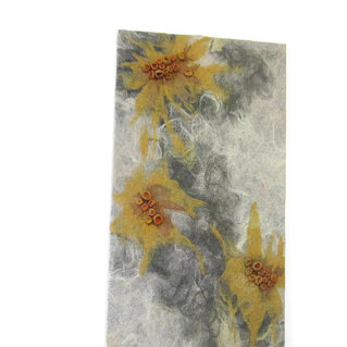 Wall tapestry felted decorative soundproof decor made of gray woolen fabric Handmade with effect of reducing noise levels natural style